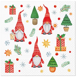 Gnomes and Gifts napkins